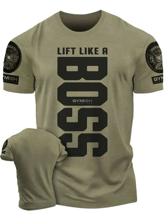Power Workout men's breathable round neck T-shirt high-quality - Chrissy's Eye