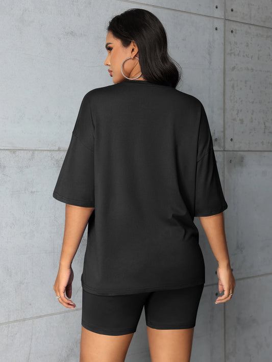 Plus size sets for women Summer 2 pieces Blessed printed offers and liquidation everything cheap elegant women's sets Short sets - Chrissy's Eye