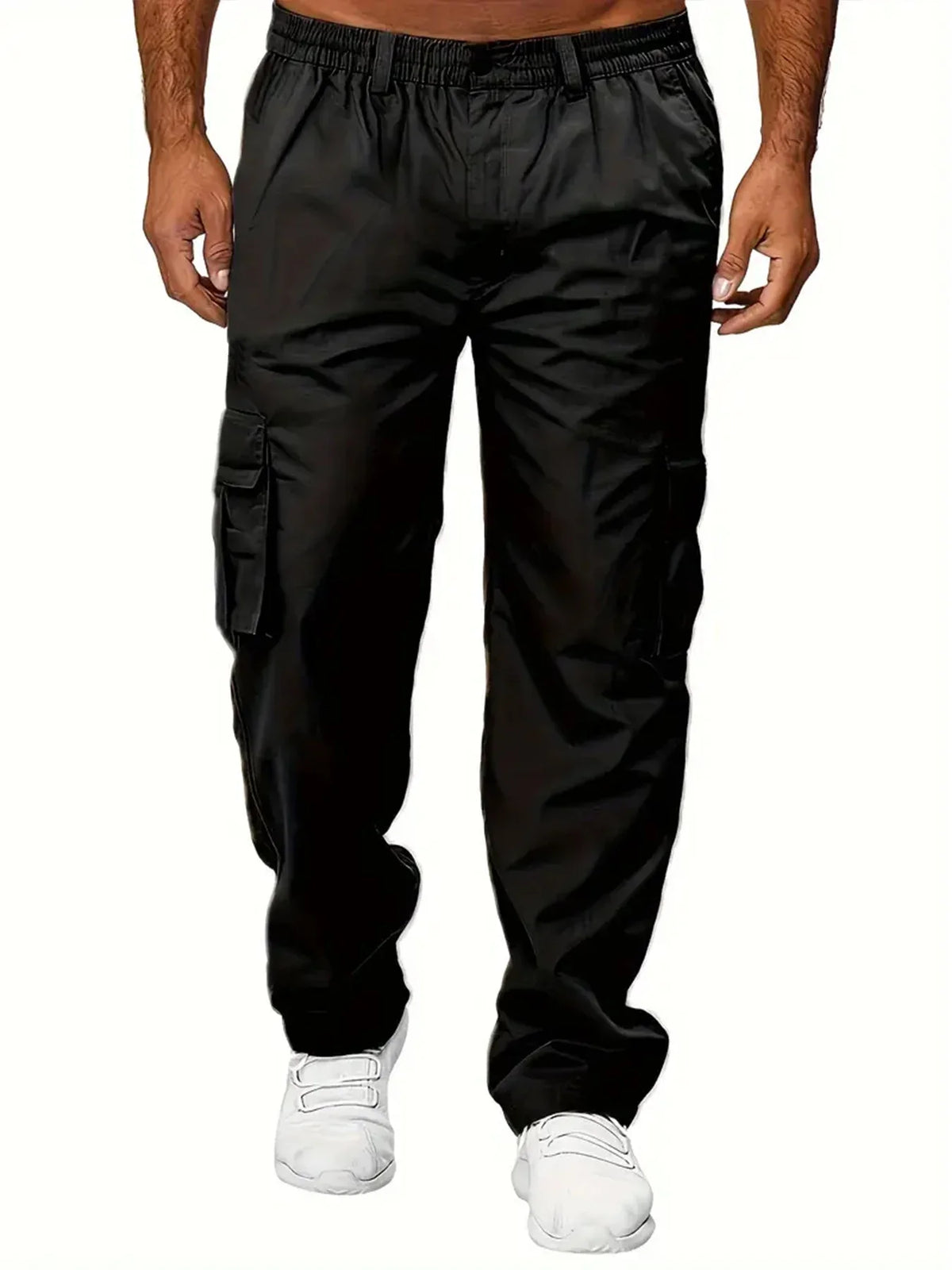 Men's Cargo Pants Sweatpants Outdoor Loose Straight Long Trousers Summer Casual Multi-Pocket Durable Workwear Male Trousers - Chrissy's Eye