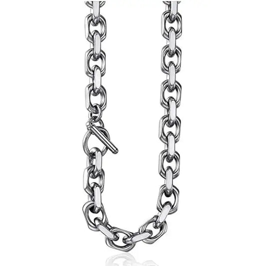 9mm Huge Stainless Steel Necklace Cable Rollo Chain Jewelry For Mens Women Gifts Silver - Chrissy's Eye