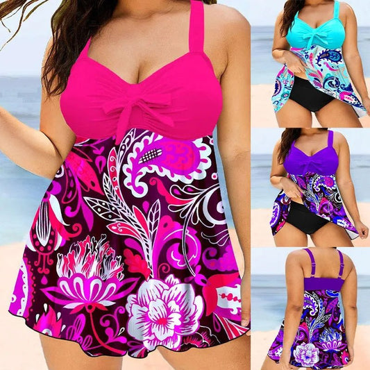 Women'S Large Size Printed Swimsuit Cherry Conservative Underwire Swimsuit Tops For Women Large Bust Womens Swimsuit Bottoms - Chrissy's Eye