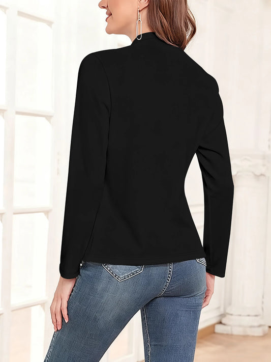 European and American Style Spring and Autumn Casual Jacket, a Must-Have for Trendy Women, Women's Cardigan Jacket, Women's Fashionable Blazer Jacket, Women's Slim-Fit Cardigan, Long-Sleeve Style, Suitable for Spring and Autu - Chrissy's Eye