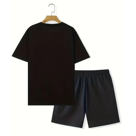Men's Printed T-Shirt and Drawstring Shorts Set - Chrissy's Eye