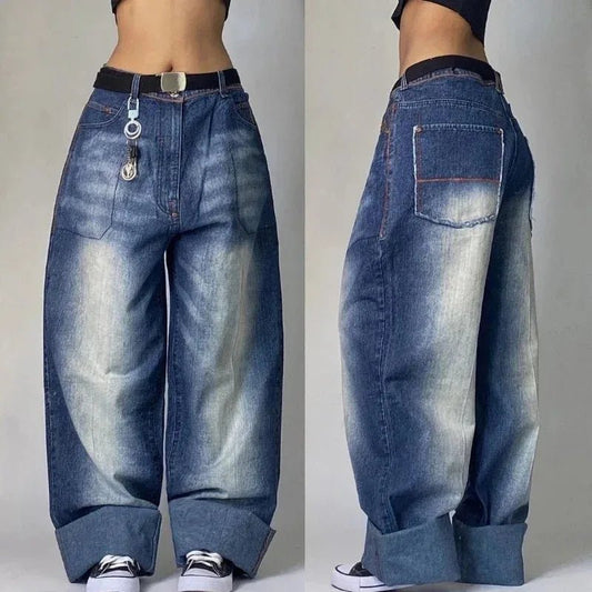 Women's Low-Rise Multi-Pocket Baggy Jeans - Chrissy's Eye
