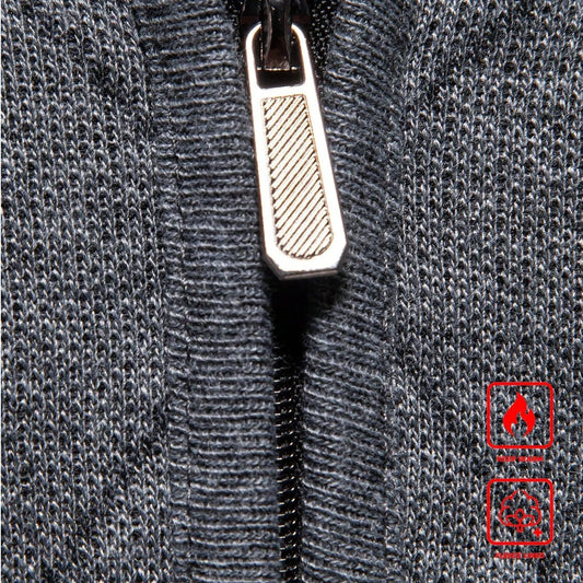 New Fashion Mens Knit Sweater American Half Zip Fleeced Knitwear Men's Stand Collar Casual Sweaters Pullovers - Chrissy's Eye