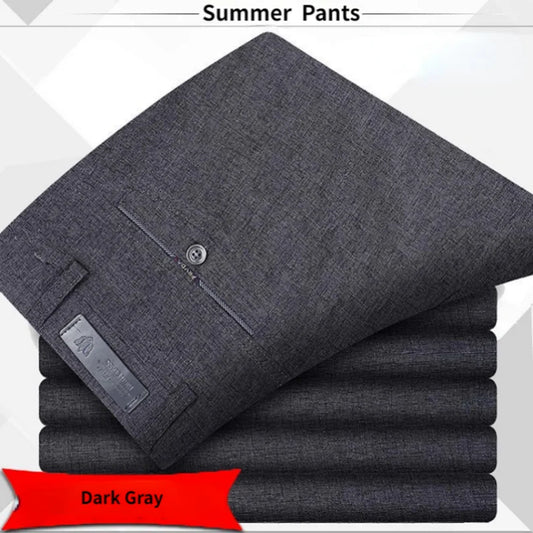High Quality Men's Suit Pants Classic Summer Spring Pants High Waist Autumn Trousers Business Casual Pant Dropshipping Gozbkf - Chrissy's Eye