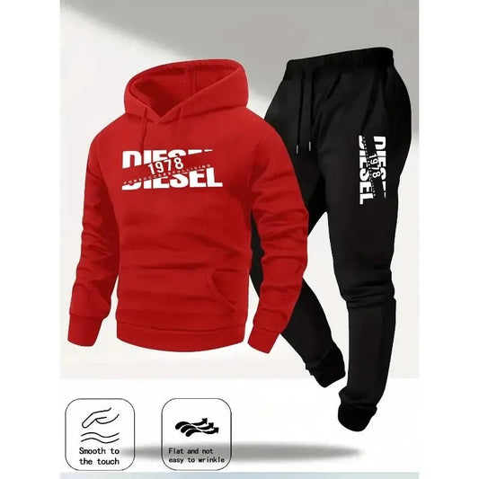 2025 popular autumn and winter new hooded sportswear sportswear fashion hooded sportswear casual sportswear and pants two in one - Chrissy's Eye