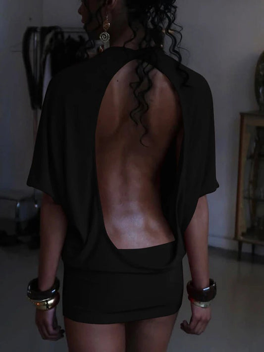 Sexy Backless Mini Dress Women - Chrissy's Eye