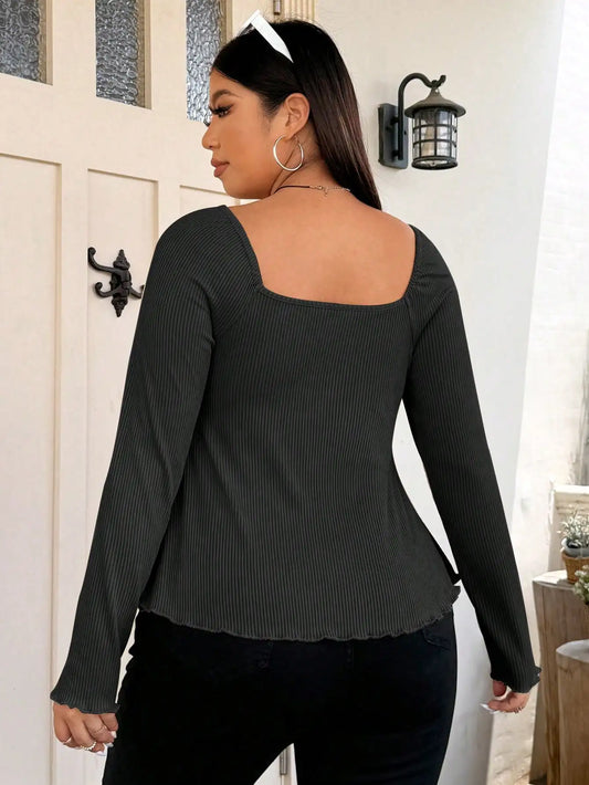 Elegant, solid color women's plus size Blouse - Chrissy's Eye