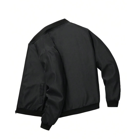 Men's Plain Light Jacket, Outdoor Sports and Leisure Stand-Up Collar Top, Baseball Jacket with Zipper and Elastic Hem, Windproof, Wear-Resistant, Comfortable and High-Quality Fabric, Suitable for Home Leisure, Work Clothing t - Chrissy's Eye