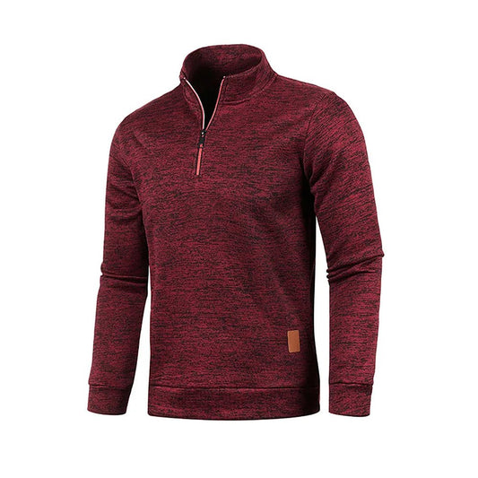 Men Sweatshirts Spring Thicker Pullover Half Zipper Pullover for Male Hoody Outdoor Sweatshir Autumn Solid Color Turtleneck Swea - Chrissy's Eye