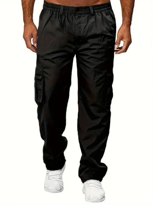 Men's Cargo Pants Sweatpants Outdoor Loose Straight Long Trousers Summer Casual Multi-Pocket Durable Workwear Male Trousers - Chrissy's Eye