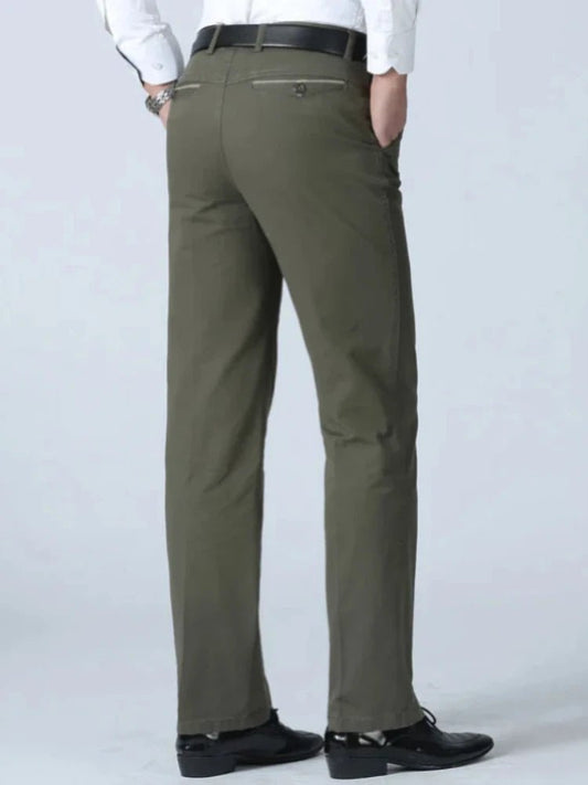 Men's100% Cotton Thin Suit Pants Classic Stretch - Chrissy's Eye