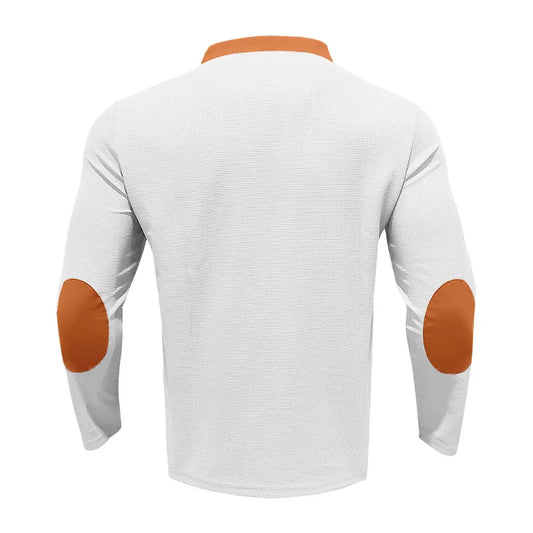 Cross-border new men's waffle color matching strap V-neck top casual long-sleeved bottoming T-shirt - Chrissy's Eye