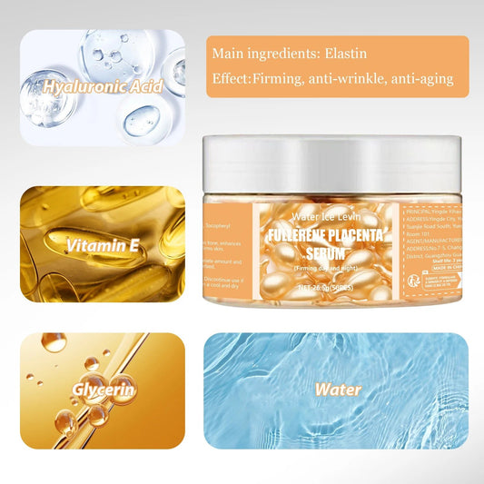 50Pcs Collagen Face Care Capsules Serum Spot Acne Wrinkle Remover Firming Whitening Hyaluronic Acid Essence Skin Care New style - Chrissy's Eye