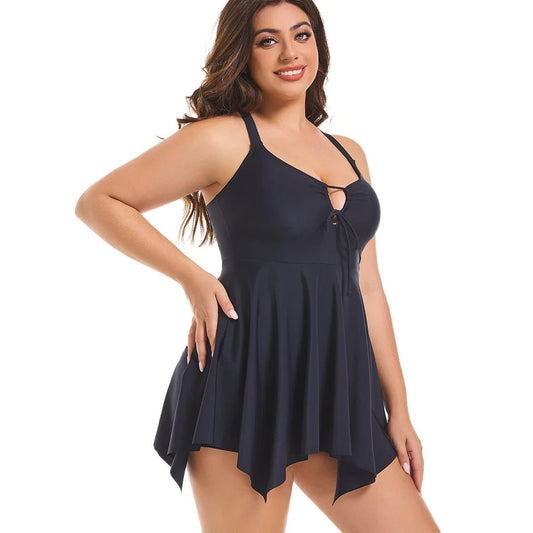 Plus Size Two Pieces Set Women's Swimsuit 2025 Beach Outfits Swimwear Tankini Beach Dresses - Chrissy's Eye