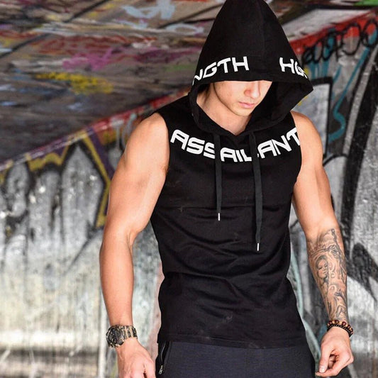 Men Tank Tops Gym Clothing Fitness Sleeveless hoodies Vests Cotton Singlets Men Joggers vest Bodybuilding casual Clothing - Chrissy's Eye