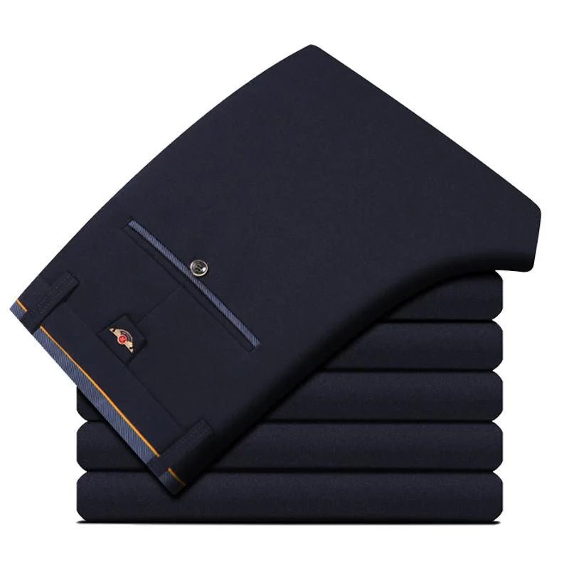 Spring Autumn Mens Business Suit Pants Male Summer Thin Formal Solid Long Dress Straight Baggy Office Trousers Drop Shipping - Chrissy's Eye
