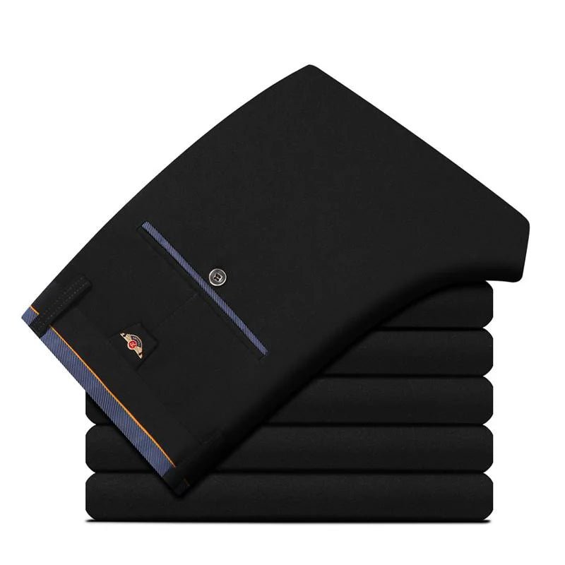 Spring Autumn Mens Business Suit Pants Male Summer Thin Formal Solid Long Dress Straight Baggy Office Trousers Drop Shipping - Chrissy's Eye