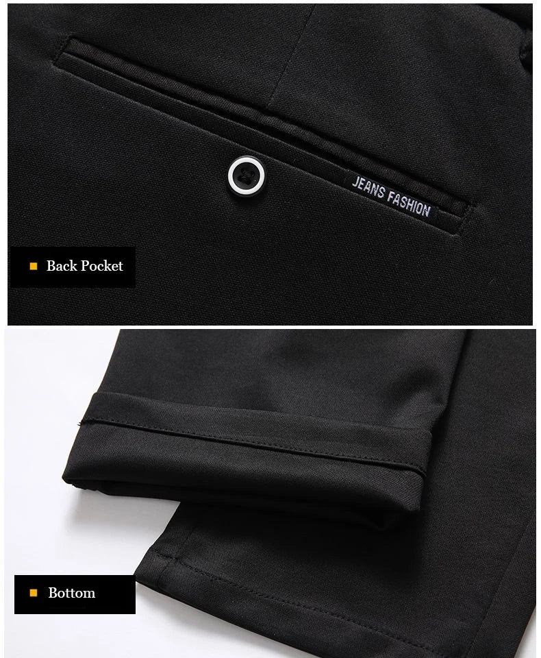 Spring Autumn Mens Business Suit Pants Male Summer Thin Formal Solid Long Dress Straight Baggy Office Trousers Drop Shipping - Chrissy's Eye