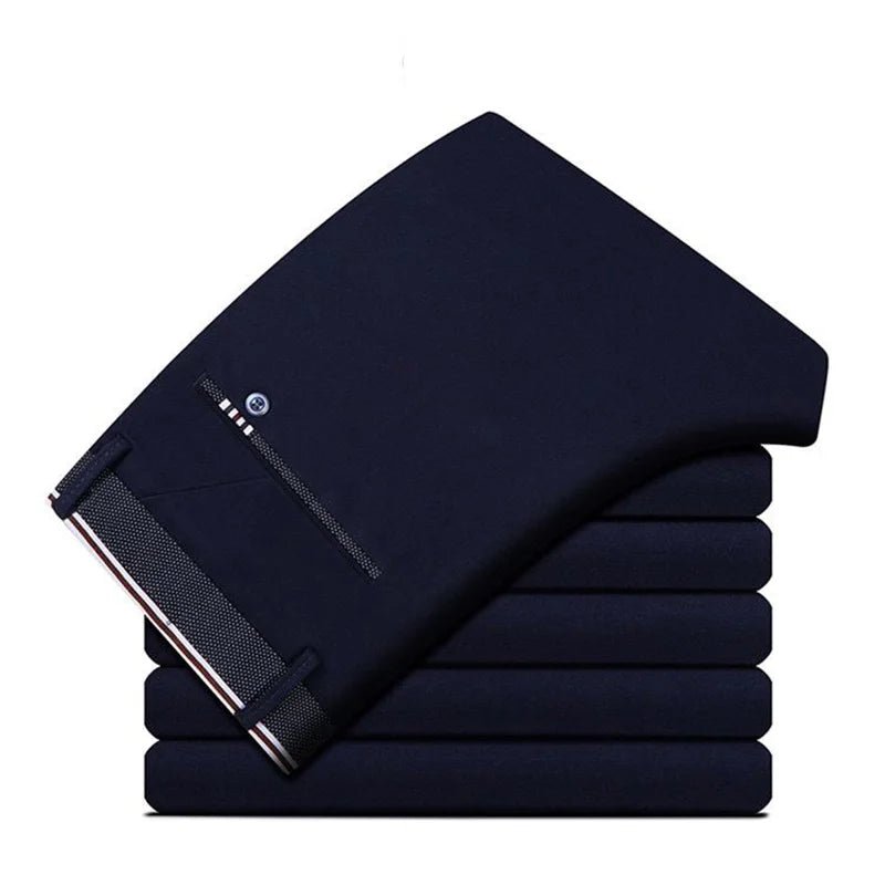 Spring Autumn Mens Business Suit Pants Male Summer Thin Formal Solid Long Dress Straight Baggy Office Trousers Drop Shipping - Chrissy's Eye