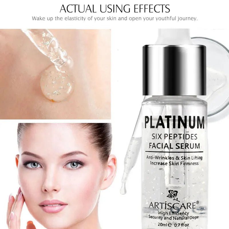 ARTISCARE Nicotinamide + Platinum + 24k Gold Six Peptides Serum 3pcs Moisturizing Smoothing Essence for Face Care - Chrissy's Eye
