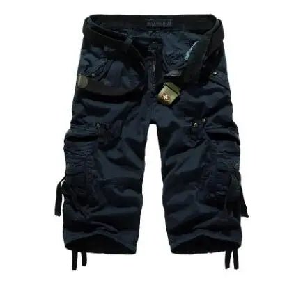 New Summer Casual Shorts Mens Straight Solid Sports Shorts Men Joggers Cargo Shorts Fashion Cotton Knee Length Sweatpants Man - Chrissy's Eye