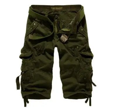 New Summer Casual Shorts Mens Straight Solid Sports Shorts Men Joggers Cargo Shorts Fashion Cotton Knee Length Sweatpants Man - Chrissy's Eye