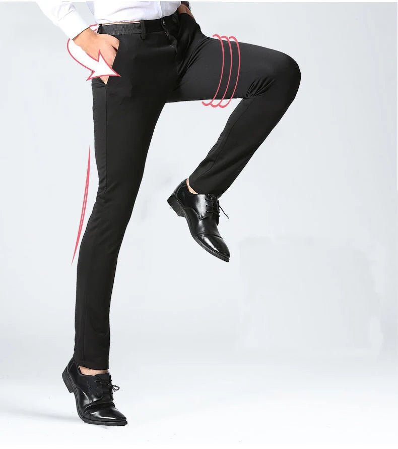 Spring Autumn Mens Business Suit Pants Male Summer Thin Formal Solid Long Dress Straight Baggy Office Trousers Drop Shipping - Chrissy's Eye