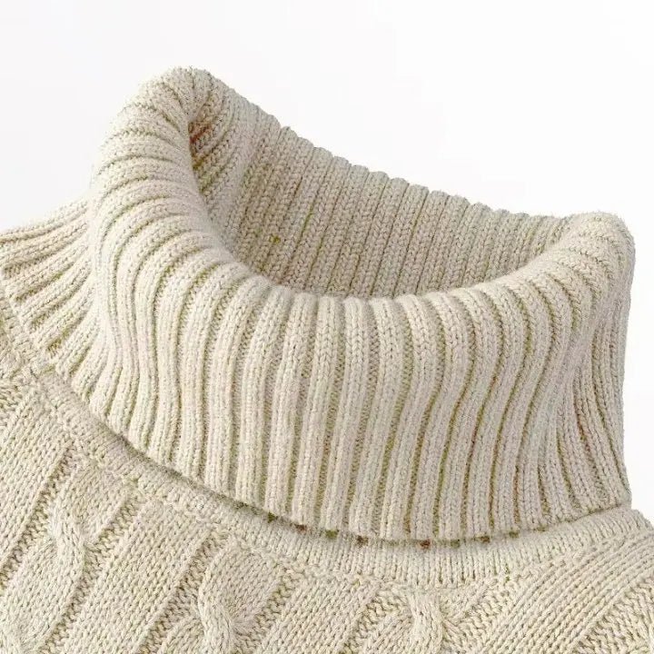 Men's Midweight Knit Turtleneck Sweater - Chrissy's Eye