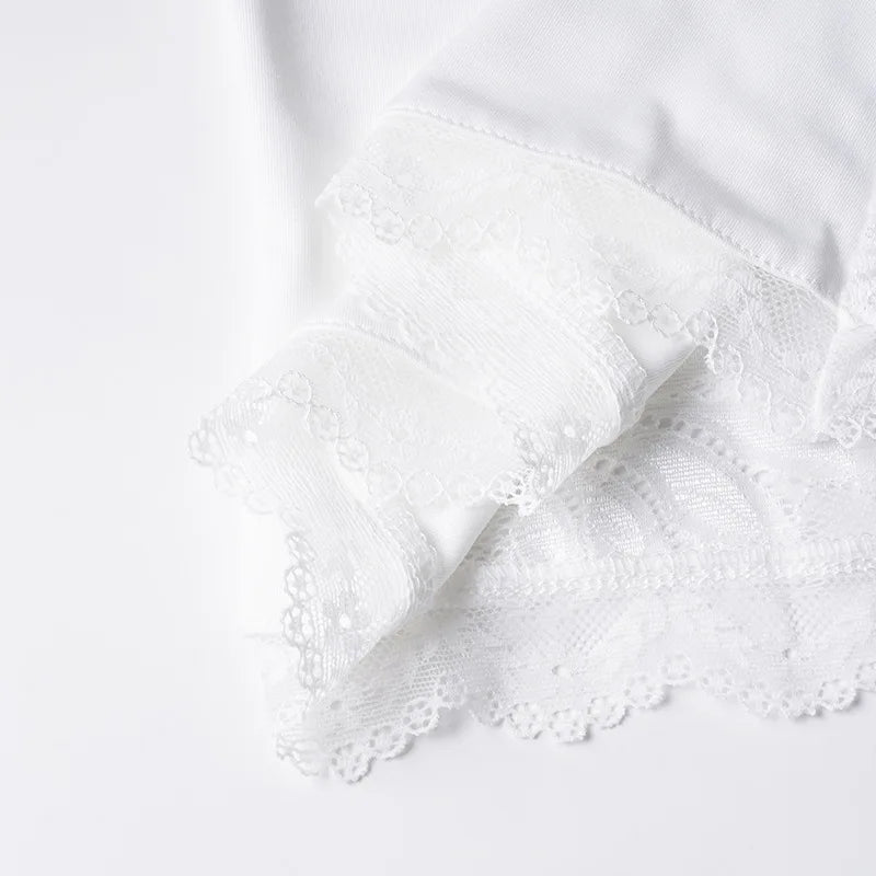 SsTss Solid Slim Sheer Lace Top for Women Fashion Hollow Out Long Sleeve Square Neck Slim Stretch Basic Crop T Shirt for Dating - Chrissy's Eye