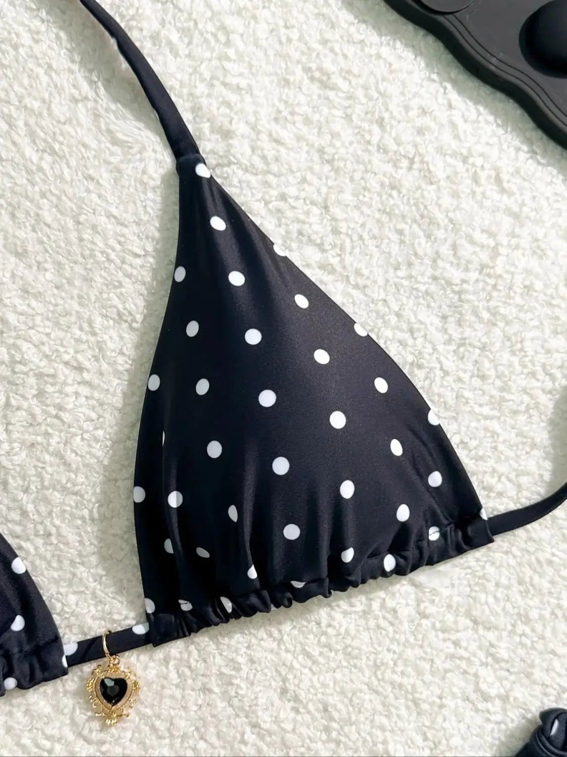 Sexy Bikini Set Black White Polka Dot 2 Piece Swimsuit for Women American Style Beach Bikini - Chrissy's Eye