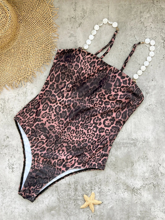 Sexy Woman Swimsuit Summer Set Off Shoulder Thin Strap Backless Printed One-Piece Female Biquini Slim Fit Swimwear Ladies - Chrissy's Eye