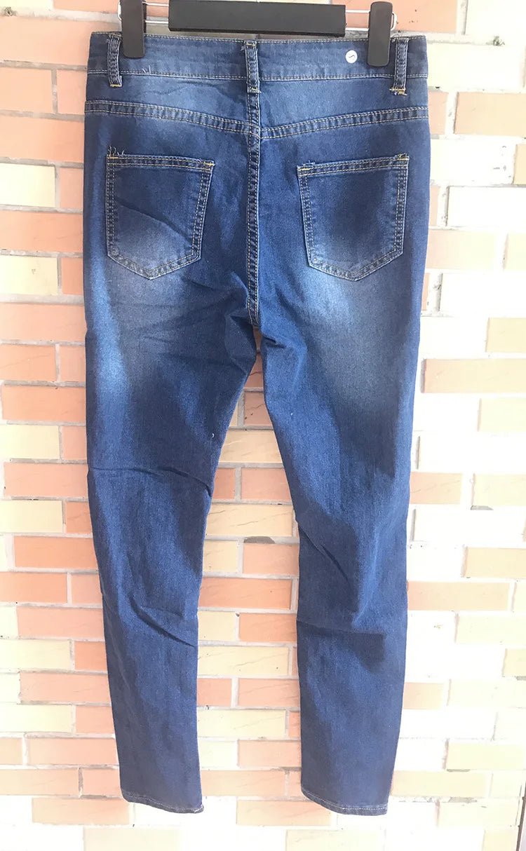 HOLE Denim Women's High Waist Ripped Jeans Skinny-Jeans - Chrissy's Eye
