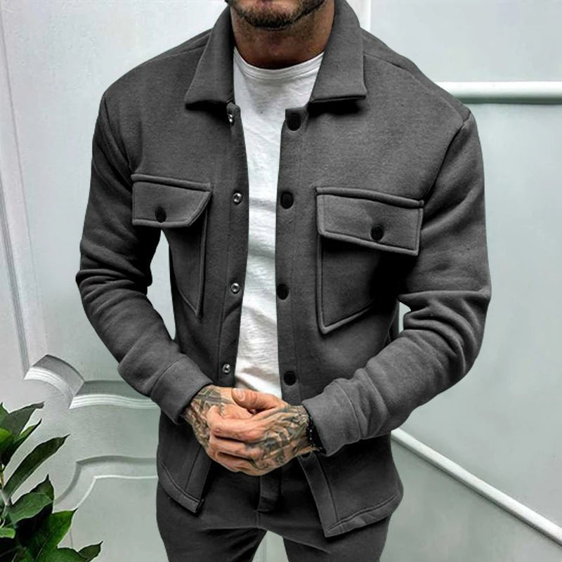 2024 Cross Border Winter New Men's Fleece Jacket Fashion Casual Jacket - Chrissy's Eye