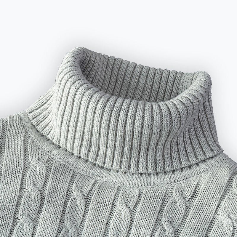 Men's Midweight Knit Turtleneck Sweater - Chrissy's Eye