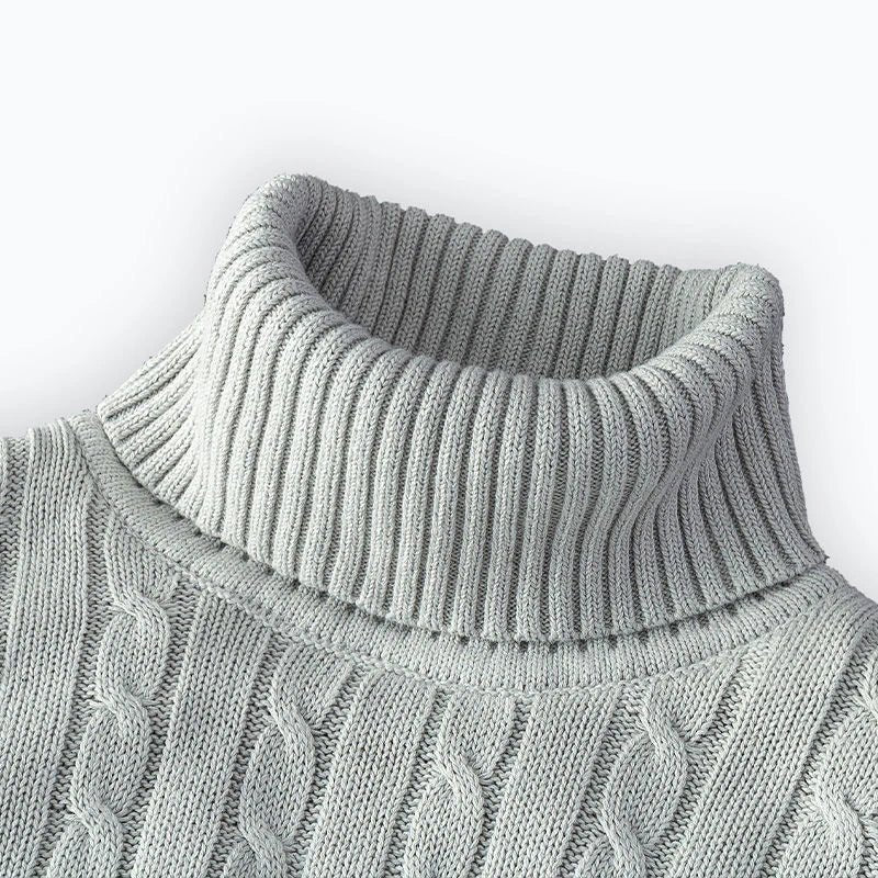 Men's Midweight Knit Turtleneck Sweater - Chrissy's Eye