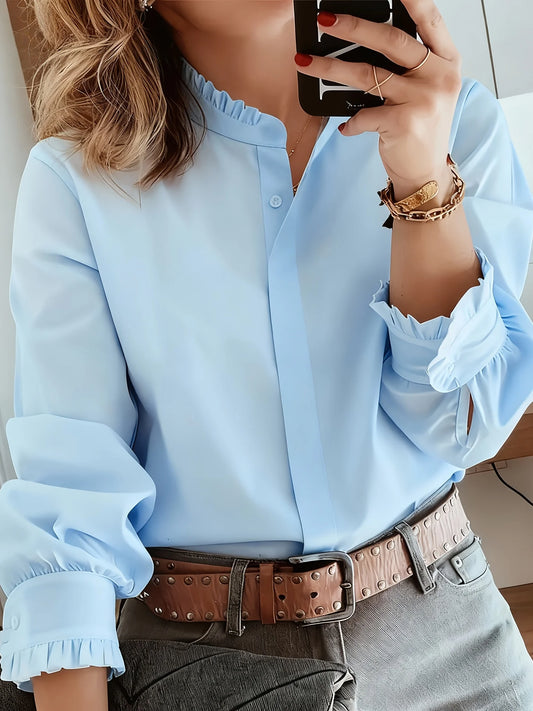 Temperament Loose Woman Shirt Fashion Casual Blouse Elegant long Sleeve Woman Shirt Holiday Weekend Top - Chrissy's Eye