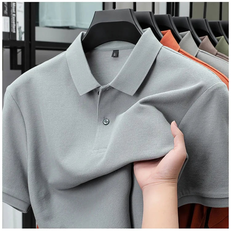 Men's 100% Cotton Polo Shirt -Breathable, 19 Colors, Silk-Like Finish - Chrissy's Eye