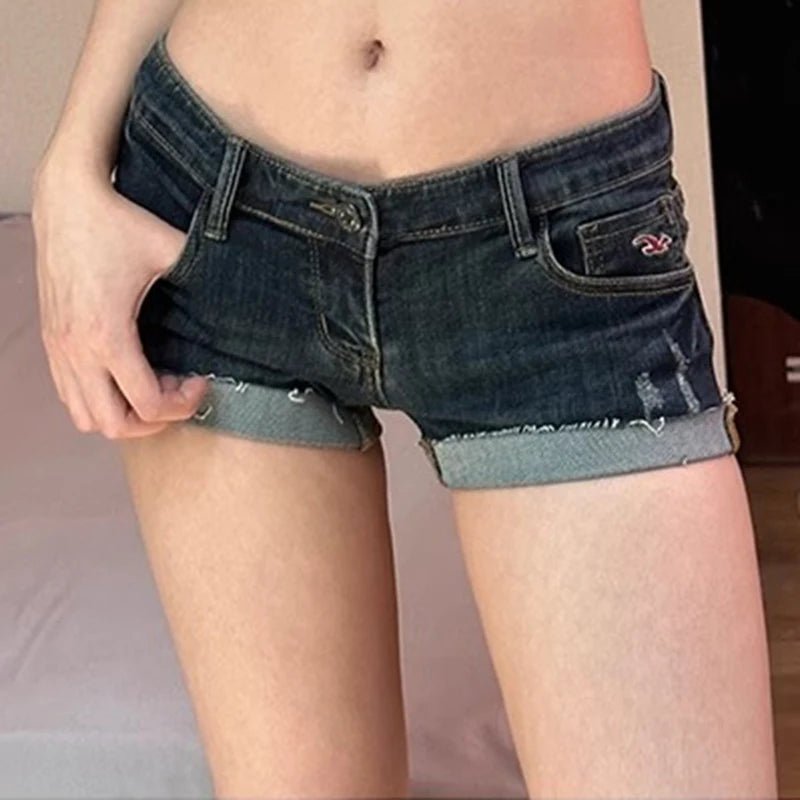 Women's Denim Shorts Low Waist Slim Fit Hot Pants - Chrissy's Eye