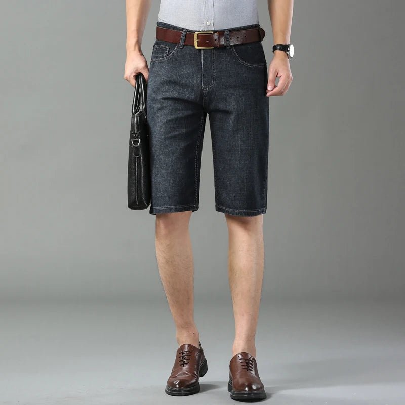 Summer Shorts Jeans Men Denim Pants Stretch Black Fashion Design Men's Jeans Slim Straight Male Short Jeans - Chrissy's Eye