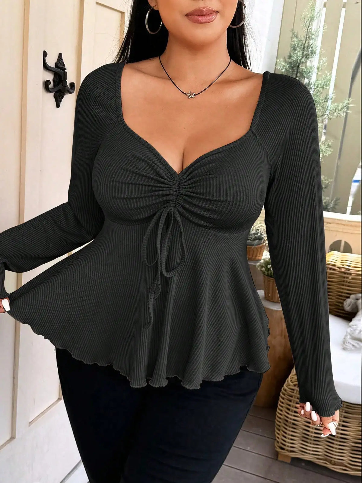 Elegant, solid color women's plus size Blouse - Chrissy's Eye