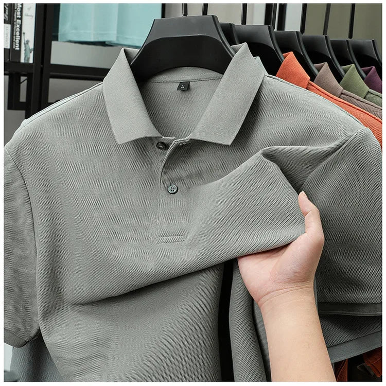Men's 100% Cotton Polo Shirt -Breathable, 19 Colors, Silk-Like Finish - Chrissy's Eye