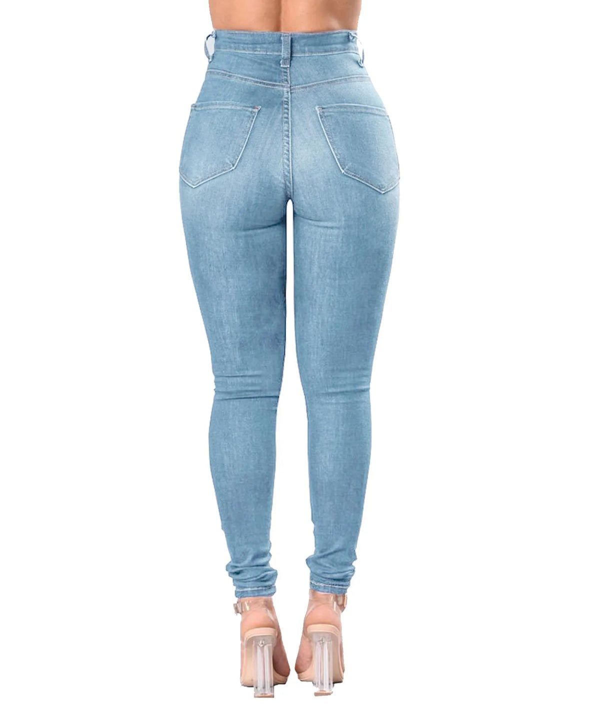 HOLE Denim Women's High Waist Ripped Jeans Skinny-Jeans - Chrissy's Eye
