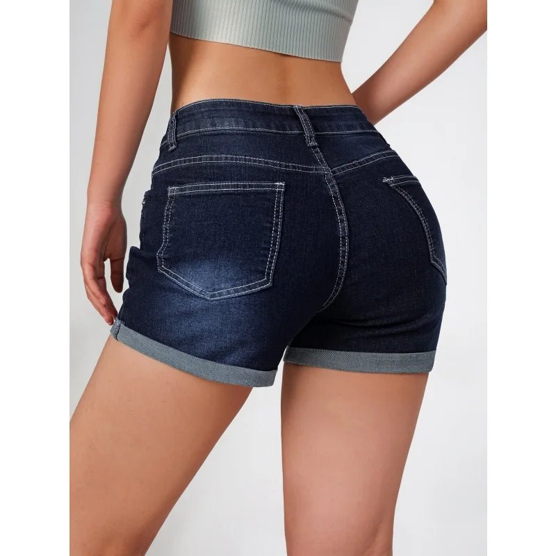 Shorts Female Jeans Denim Shorts Elastic Comfortable Versatile Blue Denim Summer Spring Women Fashion - Chrissy's Eye