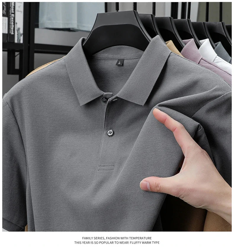 Men's 100% Cotton Polo Shirt -Breathable, 19 Colors, Silk-Like Finish - Chrissy's Eye