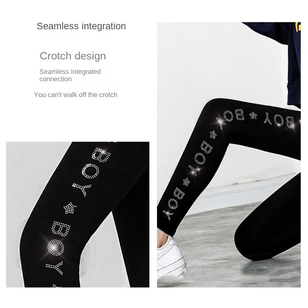 Bright Drill Glitter Leggings High Waist Super Elastic Diamonds Glitter Pants Thicken Harem Pants Leisure Glitter Pant Office - Chrissy's Eye