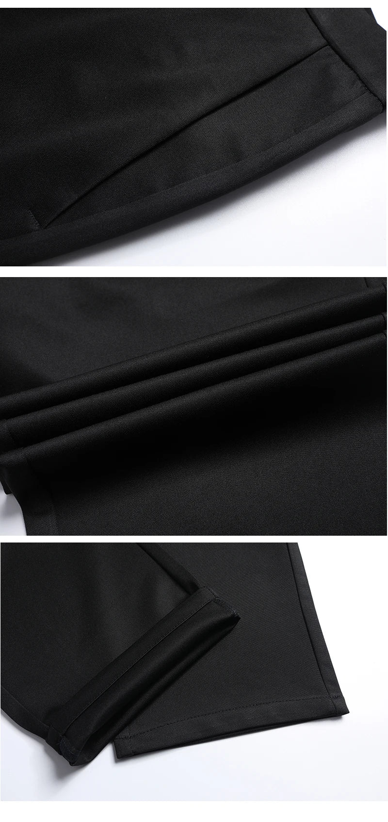 Men's Suit Pants Stretch Smart Casual Trousers Pocket Solid Color Straight Wearable Full Length Home Work Black Dress Pants - Chrissy's Eye