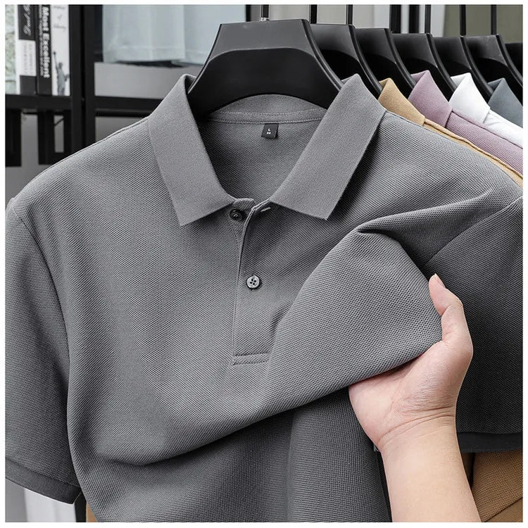 Men's 100% Cotton Polo Shirt -Breathable, 19 Colors, Silk-Like Finish - Chrissy's Eye