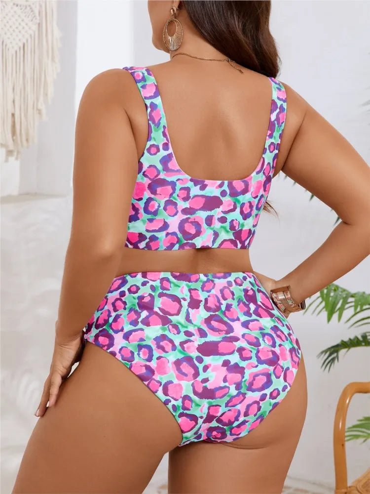 Plus Size High Waist Bikini Women's Push Up plus Size Swimsuit 2026 Summer Mujer Big Size Tummy Control Swimwear Bikini Sets - Chrissy's Eye